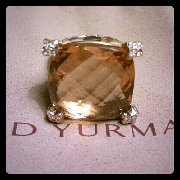 David Yurman Jewelry - David Yurman 20mm Morganite & Diamond Ring